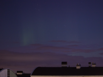 Photo of the Aurora Borealis, seen from Lund, Sweden