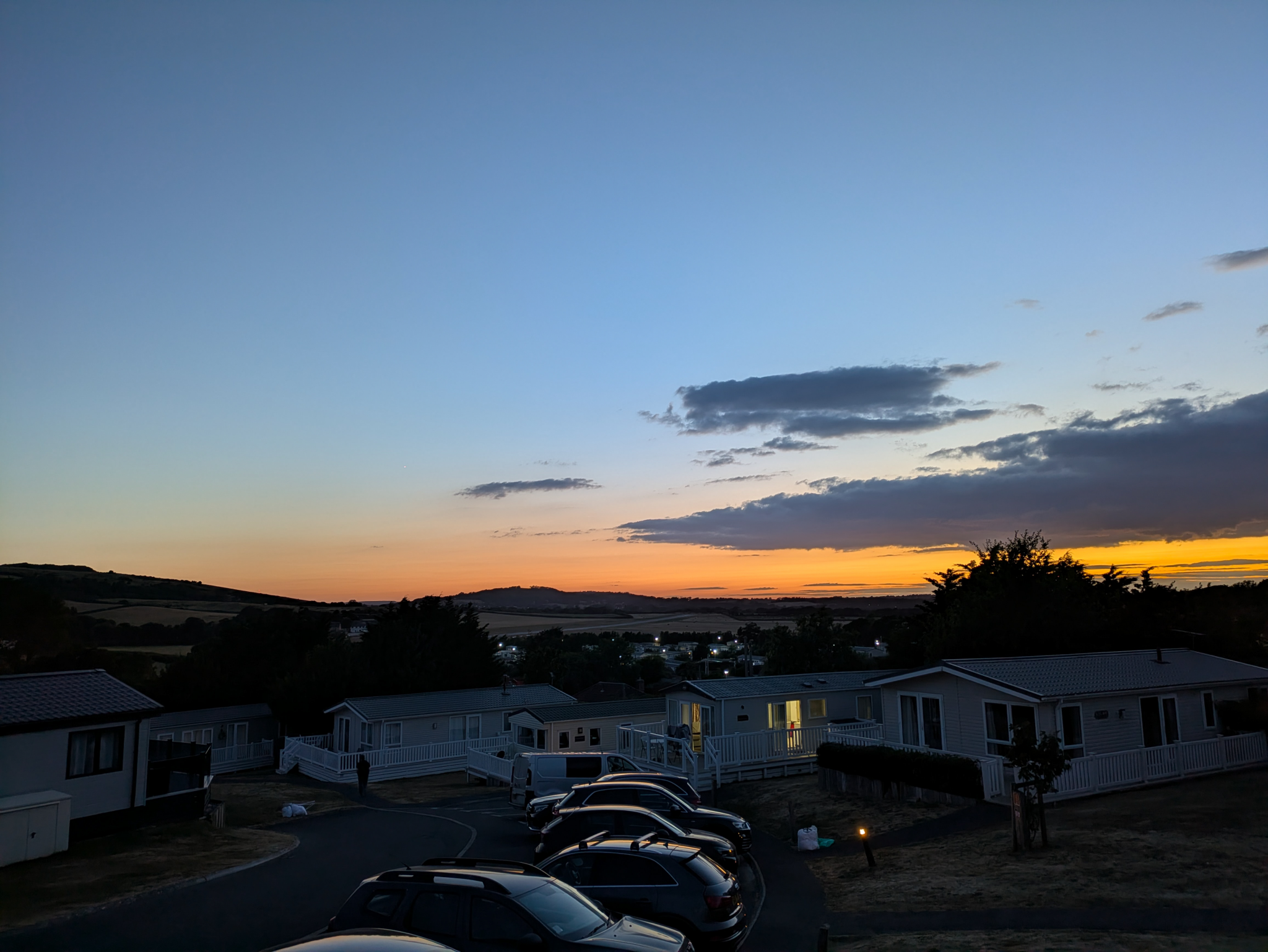 Sunset over Bembridge airport